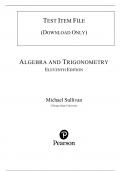 Test Bank for Algebra and Trigonometry, 11th Edition by Michael Sullivan (All Chapters included)