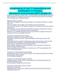 Longitudinal III Unit 3 Credentialing and  Certification in Practice. (Questions And Answers2023 Update A+)