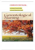 COMPLETE TEST BANK: Gerontological Nursing 9th Edition by Charlotte Eliopoulos latest Update