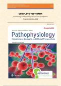 COMPLETE TEST BANK Davis Advantage For Pathophysiology Introductory Concepts And Clinical  Perspectives 3rd Edition, (2024)