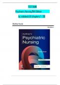 TEST BANK for Psychiatric Nursing 9th Edition by videbeck All chapters 1 to 36 complete ISBN;978-1975184773