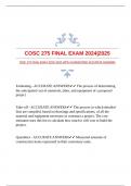 COSC 275 FINAL EXAM 2024|2025 WITH GUARANTEED ACCURATE ANSWERS