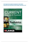 TEST BANKS FOR CURRENT DIAGNOSIS & TREATMENT PEDIATRICS 26TH EDITION BY MAYA BUNIK; WILLIAM W. HAY