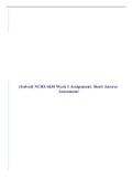 NURS 6630/NURS6630/nurs 6630 Weekly assignments (wks 1-10)Answered Latest From Fall 2022/2023 Distinction Level Assignments that has everything.