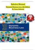 Solution Manual Dynamic Business Law, 6th Edition By Nancy Kubasek 