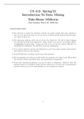 CS 412 Introduction To Data Mining - University of Illinois_Take-Home Midterm