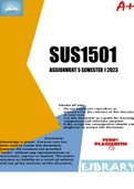 SUS1501 ASSIGNMENT 5 SEMESTER 1 2023