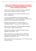 Combo with "Fundamentals of Respiratory Care Part 1" and 2 others Test 1 (no multiples/multiples) QUESTIONS WITH COMPLETE SOLUTIONS