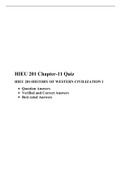 HIEU 201 Chapter 11 quiz / HIEU201 Chapter 11 quiz (Latest), HIEU 201-HISTORY OF WESTERN CIVILIZATION, Liberty university.