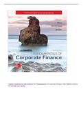 Guided Explanations and Solutions for Fundamentals of Corporate Finance 12th Edition by Ross, Westerfield, and Jordan