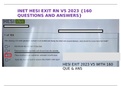 INET HESI EXIT RN V5 2023 {160 QUESTIONS AND ANSWERS}