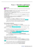 Summary of chapter 2 - Narratives and Genres - of the book 'Media Studies', written by Long et al.