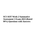 SCI 163T Week 2 Summative Assessment 1 Exam 2023 (Rated 99%) Questions with Answers 