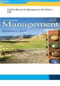 Solution Manual for Management 14th Edition Daft.