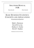 Basic Business Statistics 14e Mark Berenson David Levine Kathryn Szabat (Solution Manual)