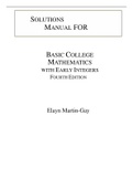 Basic College Mathematics with Early Integers, 4e Elayn Martin-Gay (Solution Manual)