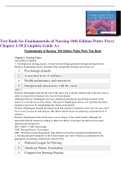 Test Bank for Fundamentals of Nursing 10th Edition Potter Perry Chapter 1-50 |Complete Guide A+