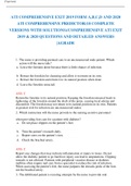  ATI COMPREHENSIVE EXIT 2019 FORM A,B,C,D AND 2020 ATI COMPREHENSIVE PREDICTOR(10 COMPLETE VERSIONS WITH SOLUTIONS)/COMPREHENSIVE ATI EXIT 2019 & 2020 QUESTIONS AND DETAILED ANSWERS |AGRADE