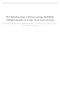 NUR 2063 Essentials of Pathophysiology (NUR2063) / Pathophysiology Exam 1 Rasmussen University 