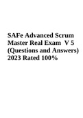 SAFe Advanced Scrum Master Real Exam V 5 (Questions and Answers) 2023 Rated 100%