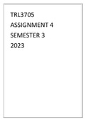 TRL3705 ASSIGNMENT 4 SEMESTER 1 2023