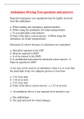 Ambulance Driving Test questions and answers