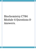 Biochemistry C784 Module 4 Questions & Answers.
