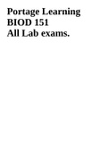 Portage Learning BIOD 151 All Lab exams