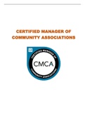 CERTIFIED MANAGER OF COMMUNITY ASSOCIATIONS STUDY GUIDE