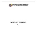 C1 Word List