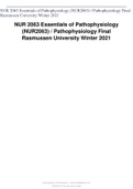 NUR 2063 Essentials of Pathophysiology (NUR2063)  Pathophysiology Final Rasmussen University Winter 2021