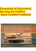 Essentials of Psychiatric Nursing 2nd Edition Boyd Luebbert testbank