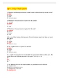 QNT/561 Final Exam(Questions And Answers)