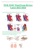 NUR 2214 / NUR2214 Exams Set (Latest 2023 / 2024) Final Exam, Study Guide, Practice questions, Module, Exam |10 Exams Versions| Complete Answers 100% Correct  TEST BANK