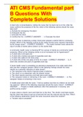 ATI CMS Fundamental part B Questions With Complete Solutions 