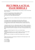 PECT PREK 4 ACTUAL EXAM MODULE 1 LATEST GUIDE SOLUTION COMPLETE RATED A.