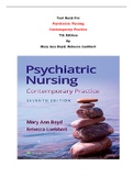 Test Bank For Psychiatric Nursing  Contemporary Practice  7th Edition By Mary Ann Boyd; Rebecca Luebbert |All Chapters, Complete Q & A, Latest|