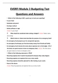 EVERFI Module 3 Budgeting Test Questions and Answers