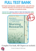 Test Bank For Reading, Understanding, and Applying Nursing Research 5th Edition By Fain 9780803660410 Chapter 1-14 Complete Guide .