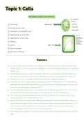 GCSE AQA Biology - Topic 1: Cell Biology (Higher/Foundation) Revision Booklet (Achieved 8/8)