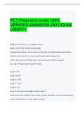 PCT Fresenius exam 100% VERIFIED ANSWERS 2023 EXAM LIBERTY  