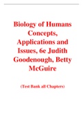 Biology of Humans Concepts, Applications and Issues, 6e  Judith Goodenough, Betty McGuire (Test Bank)