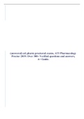 (answered) ati pharm proctored exams, ATI Pharmacology Proctor 2019: Over 300+ Verified questions and answers, A+ Guide.