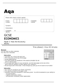 Aqa GCSE Economics 8136/2 Paper 2 How the Economy Works Question Paper  June2022 OFFICIAL.