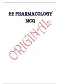 Exam (elaborations) 22 pharmacology mcq