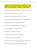 DAANCE EXAM ANESTHESIA EQUIPMENT Dental Anesthesia Exam Study Guide | 43 Questions with 100% Correct Answers | Verified | Latest Update