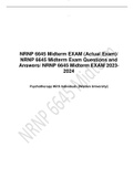 NRNP 6645 Midterm Exam Bundle/Package deal Updated 2023