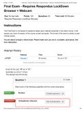 Final Exam - Requires Respondus LockDownBrowser + Webcam