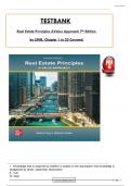 Test Bank for Real Estate Principles: A Value Approach, 7th Edition By Ling and Archer, ISBN: 9781264500185, All 23 Chapters Covered, Verified Latest Edition