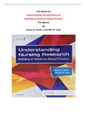 Test Bank For Understanding Nursing Research Building an Evidence-Based Practice 7th Edition By Susan K. Grove, Jennifer R. Gray |All Chapters, Complete Q & A, Latest|